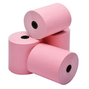 80mm x 80mm x 12.7mm - Thermal Till Rolls - Pink